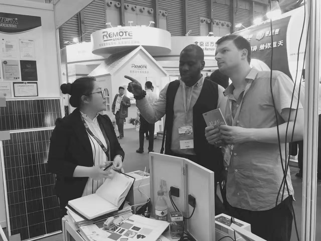 Solar industry expo — meeting suppliers