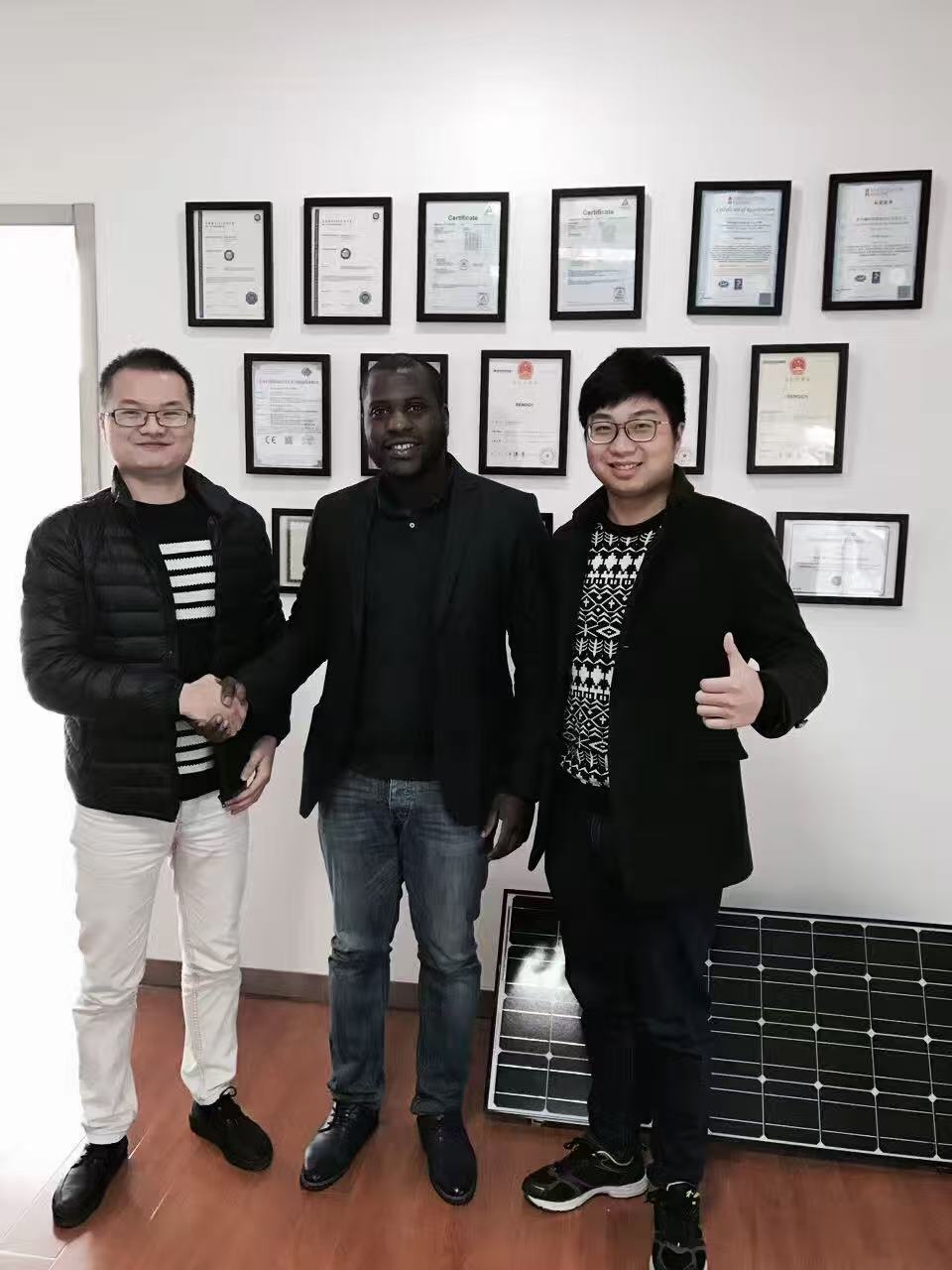 DWS team with a supplier partner in China